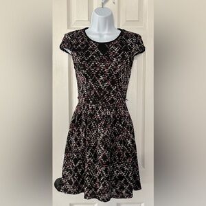 City Triangles Geometric Fit & Flare Dress | Size Small